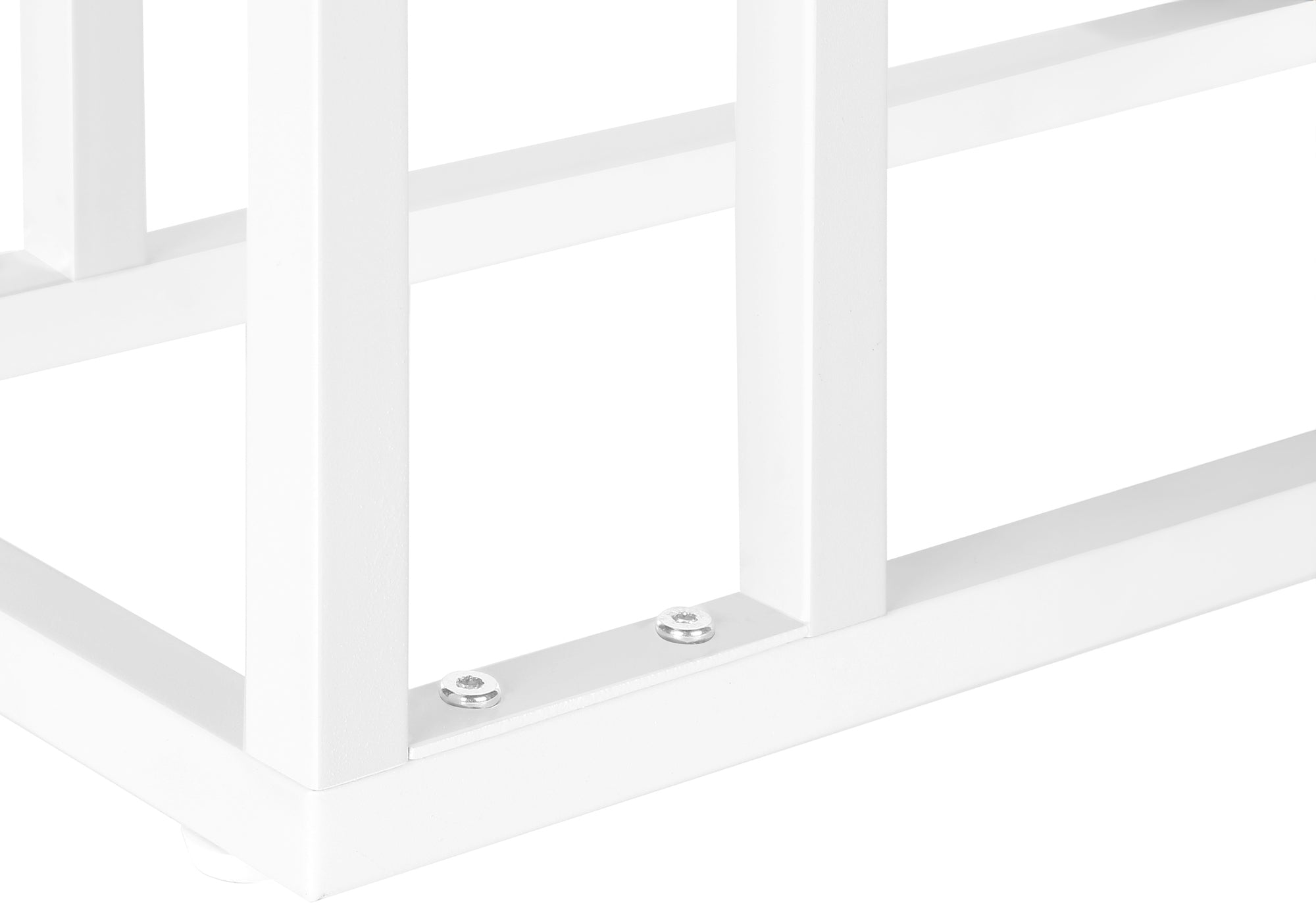 TABLE D'APPOINT - 25"H / BLANC / METAL BLANC ( Meuble Mtl )
