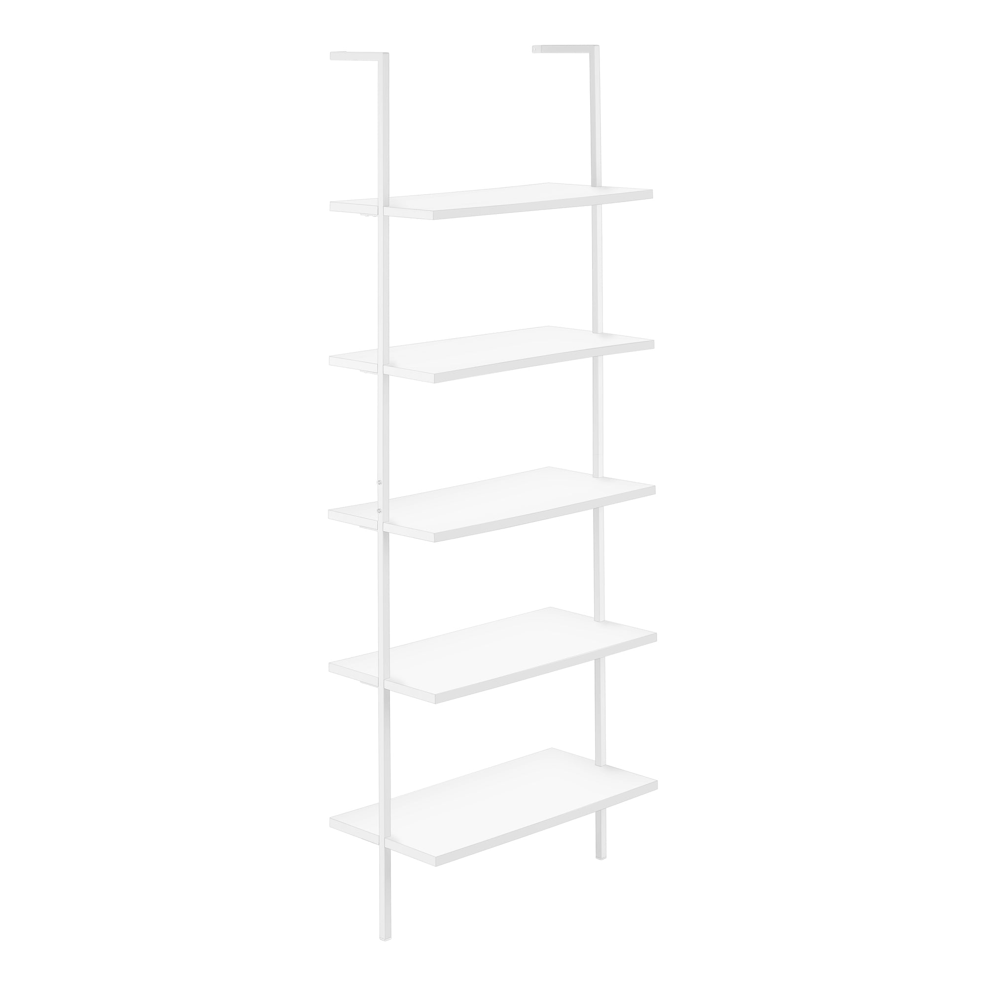 BIBLIOTHÈQUE - ÉCHELLE 72"H BLANC / MÉTAL BLANC ( Meuble Mtl )