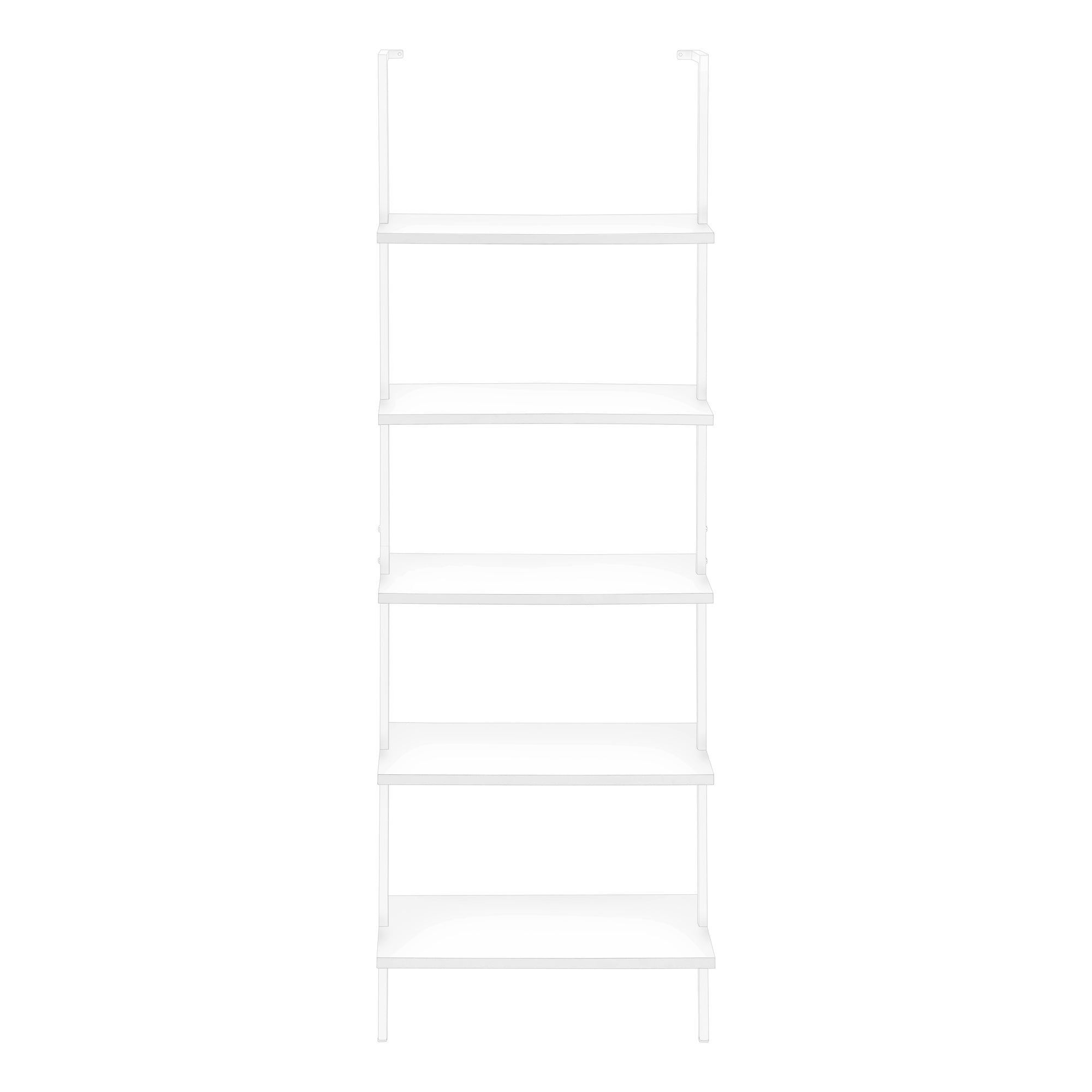 BIBLIOTHÈQUE - ÉCHELLE 72"H BLANC / MÉTAL BLANC ( Meuble Mtl )