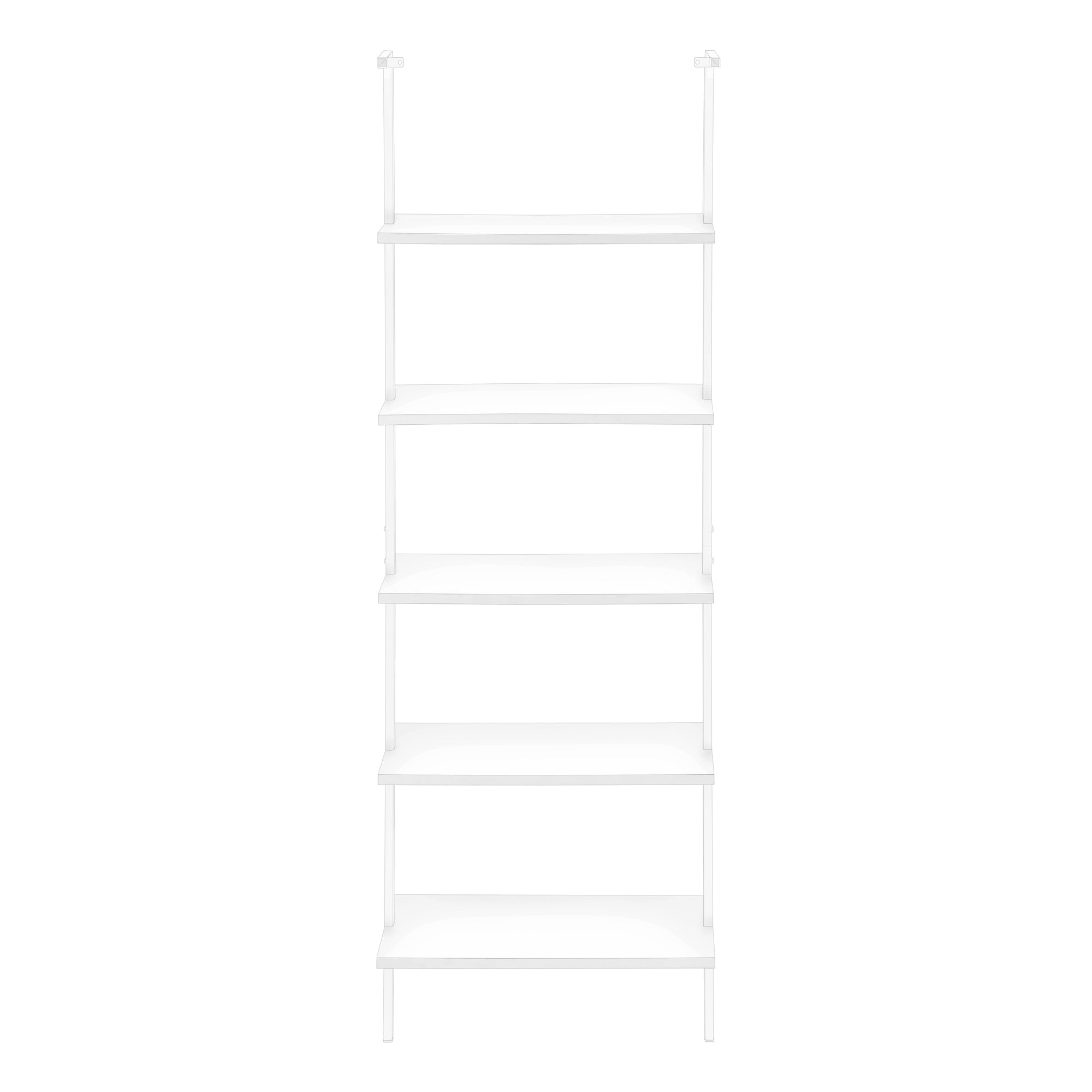 BIBLIOTHÈQUE - ÉCHELLE 72"H BLANC / MÉTAL BLANC ( Meuble Mtl )