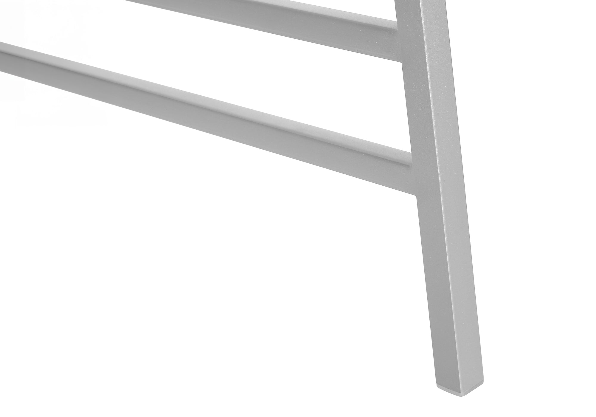 TABLE BASSE - 40"L / BLANC / METAL ARGENT ( Meuble Mtl )