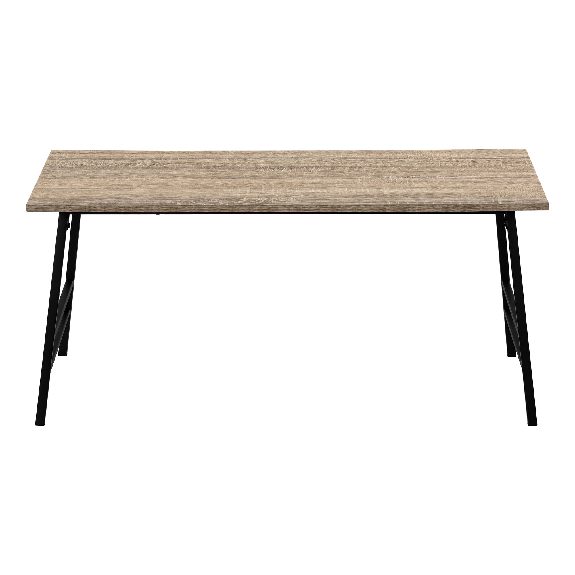TABLE BASSE - 40"L / TAUPE FONCE / METAL NOIR ( Meuble Mtl )