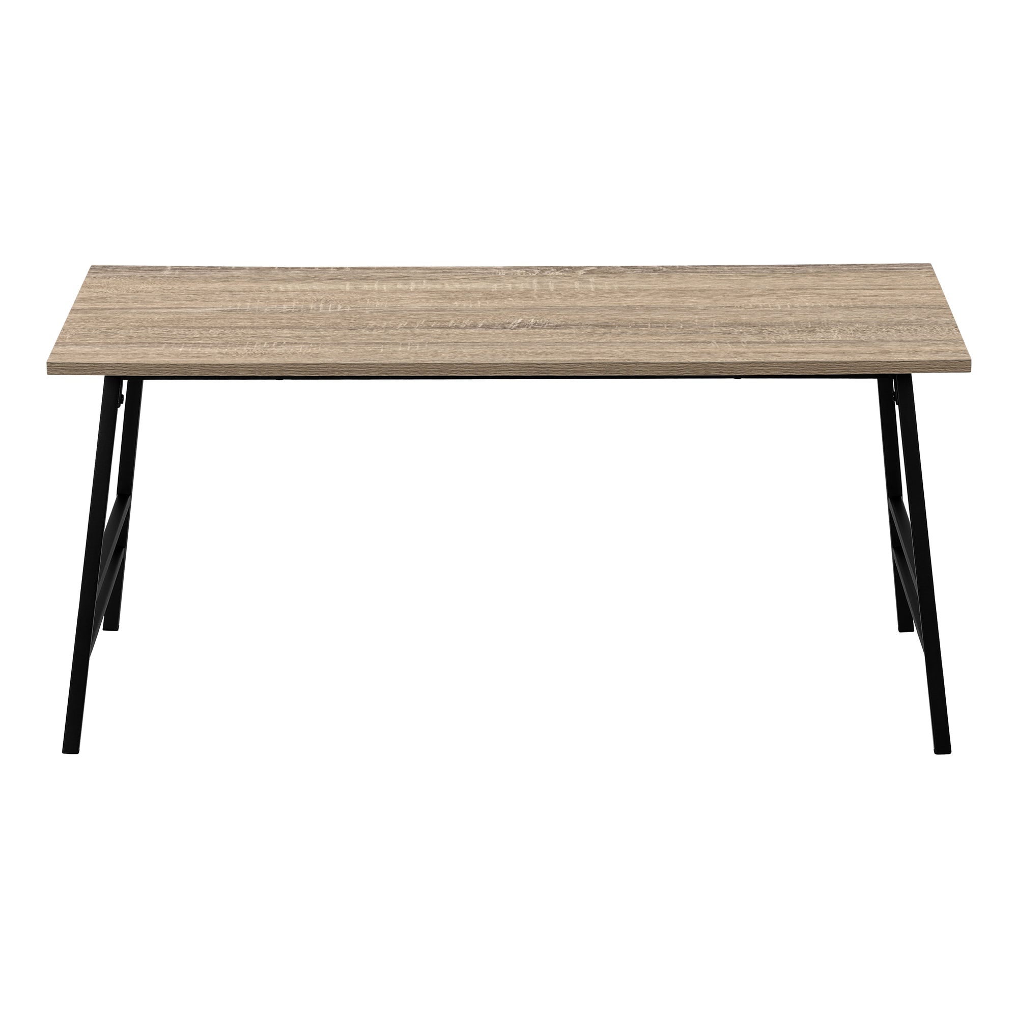 TABLE BASSE - 40"L / TAUPE FONCE / METAL NOIR ( Meuble Mtl )