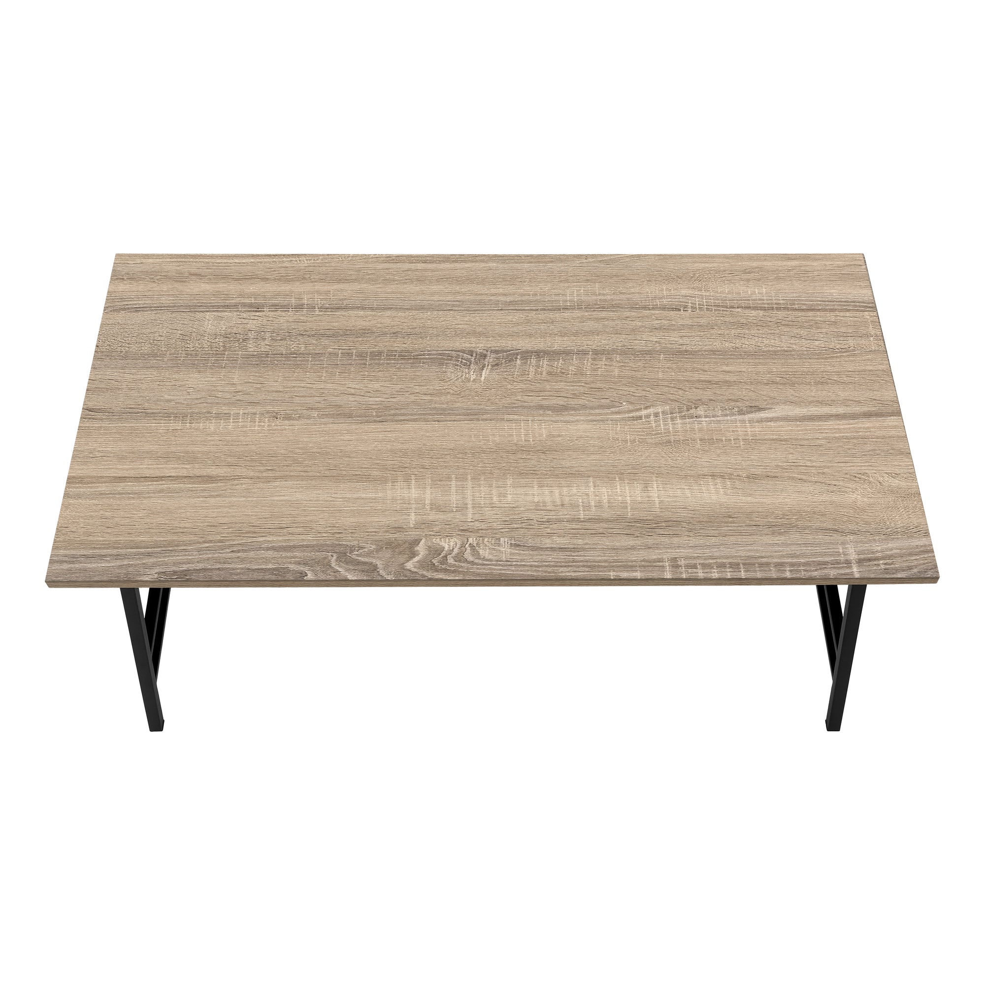TABLE BASSE - 40"L / TAUPE FONCE / METAL NOIR ( Meuble Mtl )