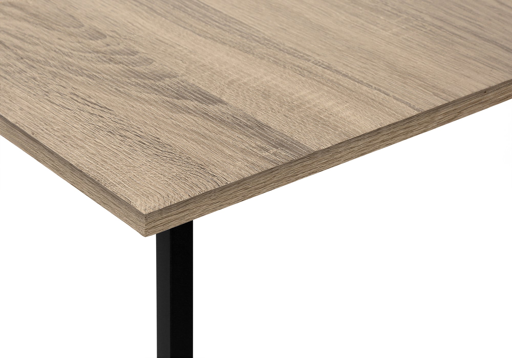 TABLE BASSE - 40"L / TAUPE FONCE / METAL NOIR ( Meuble Mtl )