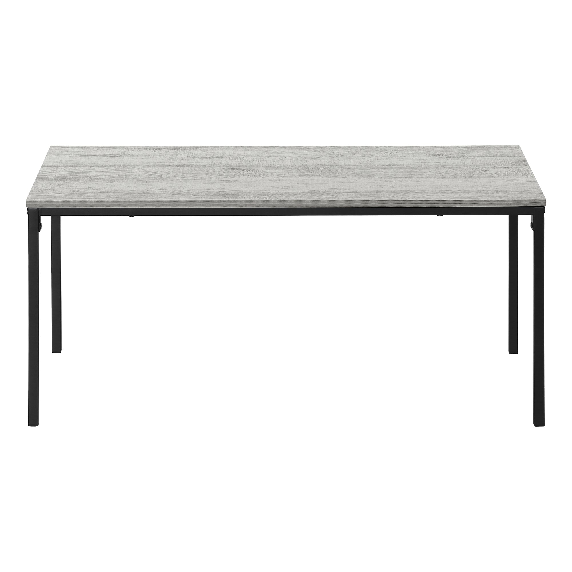 TABLE BASSE - 40"L / GRIS / METAL NOIR ( Meuble Mtl )