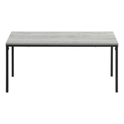 TABLE BASSE - 40"L / GRIS / METAL NOIR ( Meuble Mtl )