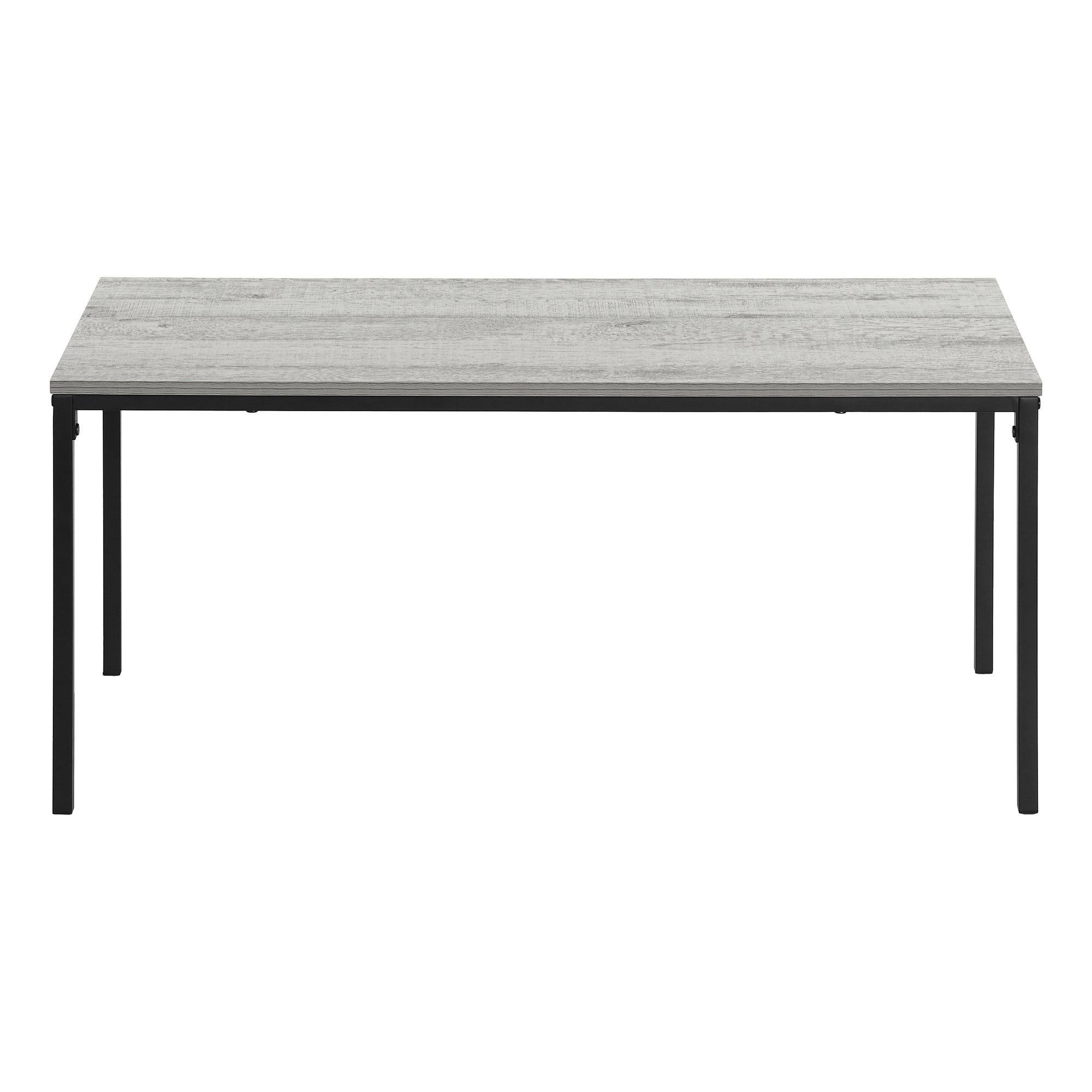 TABLE BASSE - 40"L / GRIS / METAL NOIR ( Meuble Mtl )