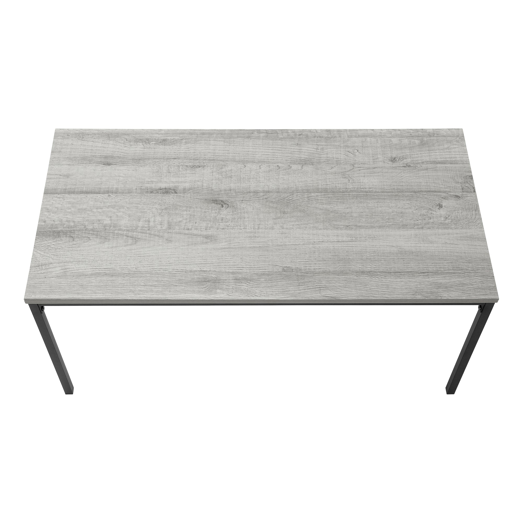 TABLE BASSE - 40"L / GRIS / METAL NOIR ( Meuble Mtl )