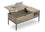 TABLE BASSE - 42"L / PLATEAU ÉLEVABLE TAUPE FONCÉ / MÉTAL NOIR