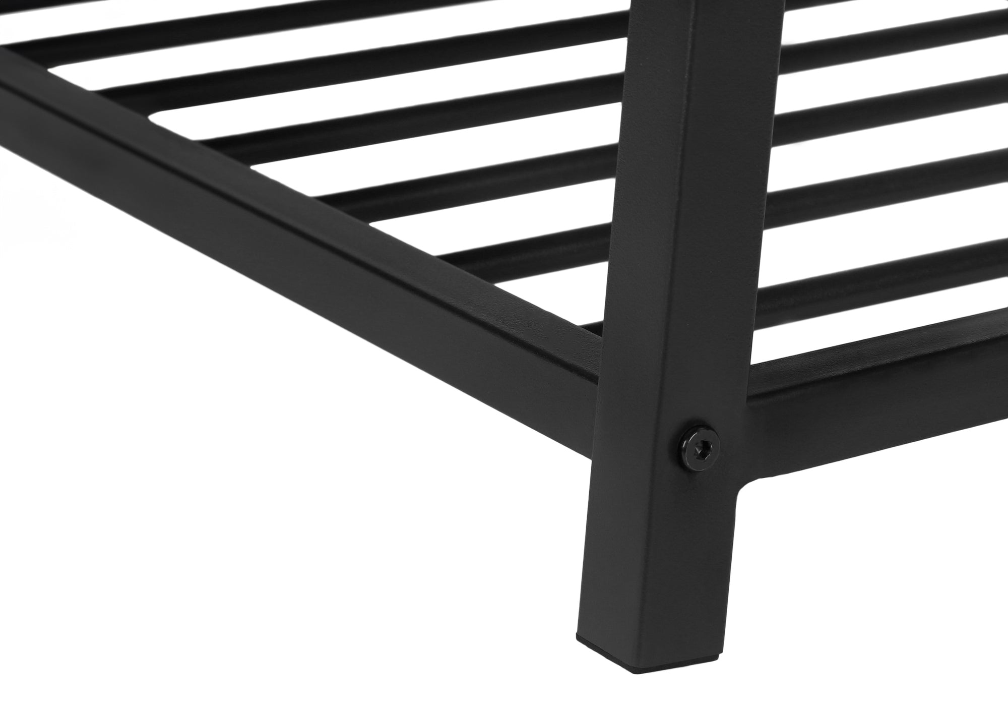 BANC - 42"L / RANGEMENT GRIS / METAL NOIR ( Meuble Mtl )
