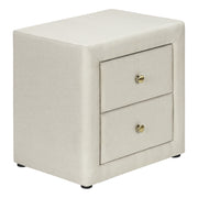 TABLE DE CHEVET - 21"H / LIN BEIGE