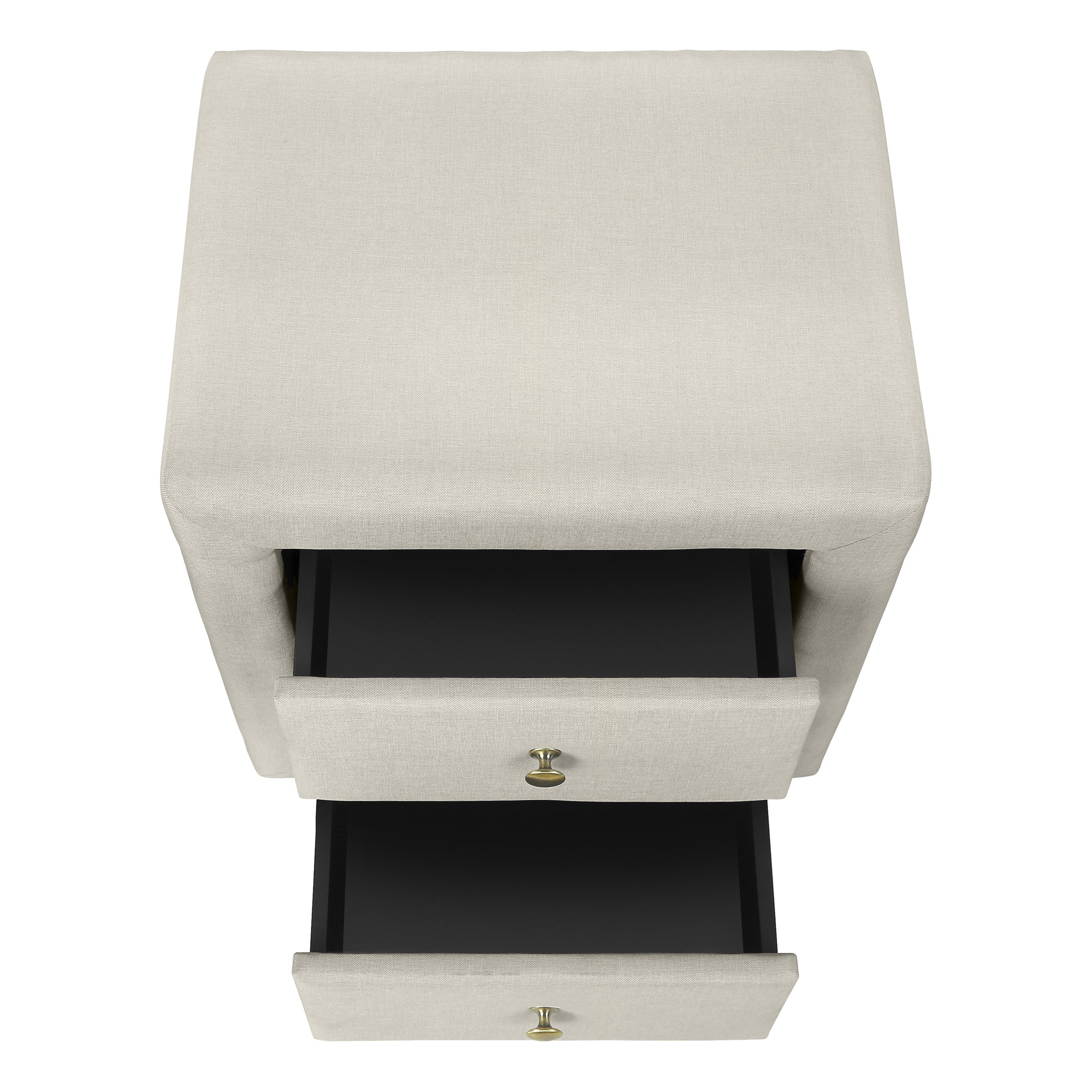 TABLE DE CHEVET - 21"H / LIN BEIGE