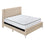 LIT - QUEEN SIZE / LIN BEIGE AVEC PIEDS EN MÉTAL CHROME