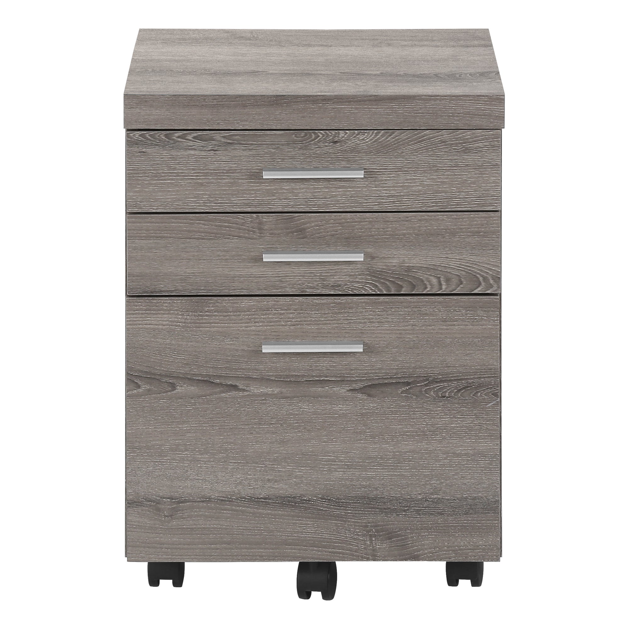 CLASSEUR - 3 TIROIRS / TAUPE FONCE SUR ROULETTES ( Meuble Mtl )