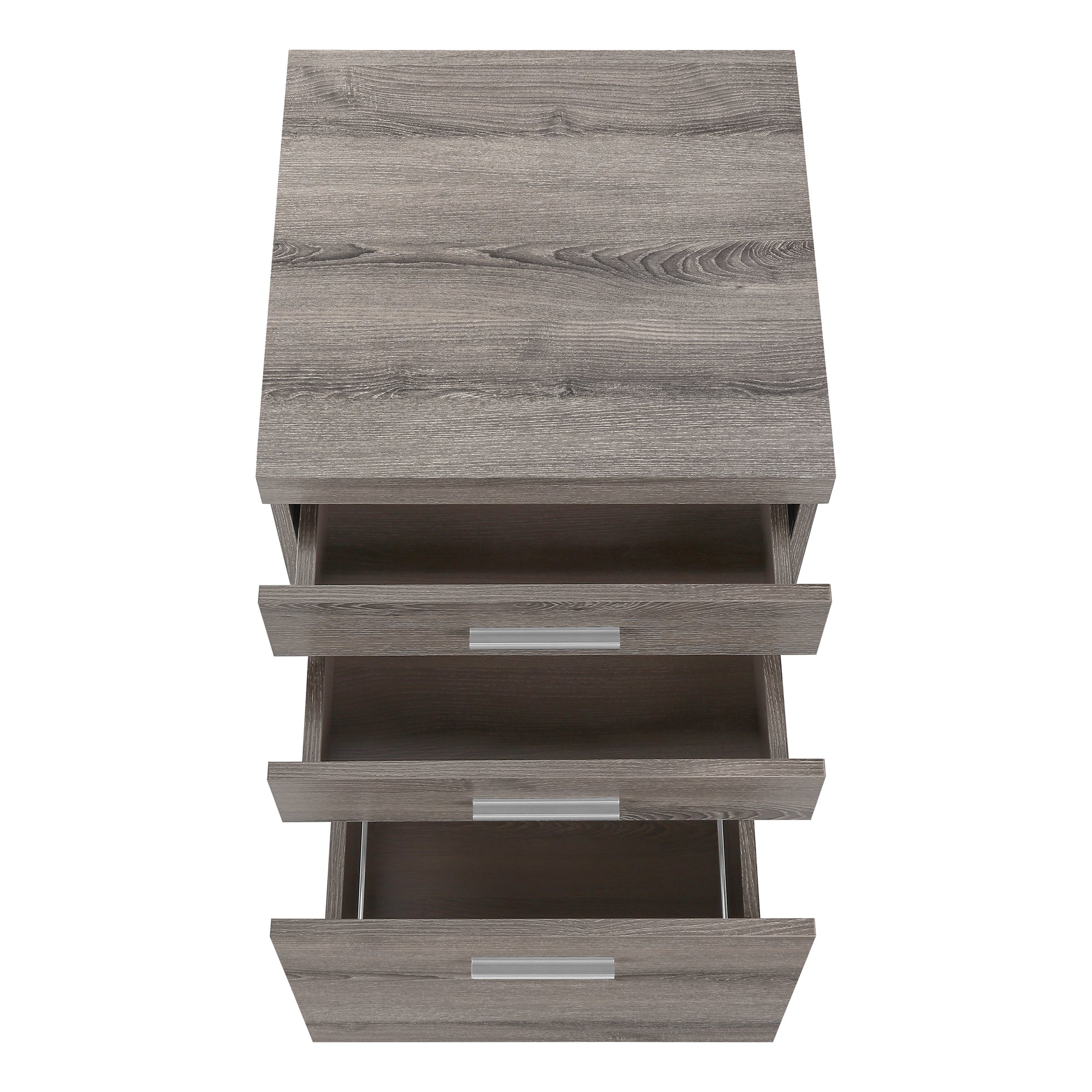 CLASSEUR - 3 TIROIRS / TAUPE FONCE SUR ROULETTES ( Meuble Mtl )
