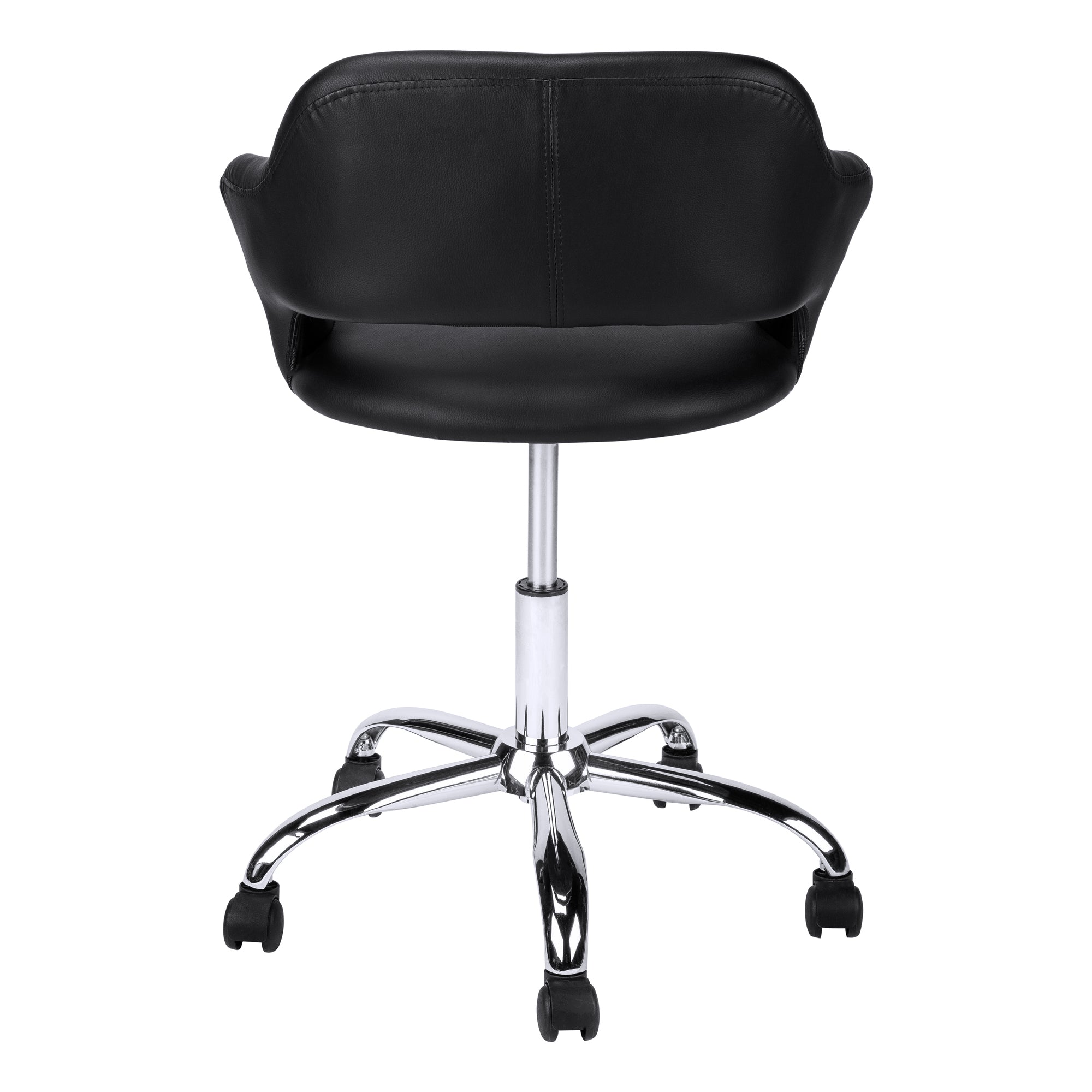 CHAISE DE BUREAU - PIETEMENT LEVANT HYDRAULIQUE NOIR / MÉTAL CHROMÉ ( Meuble Mtl )