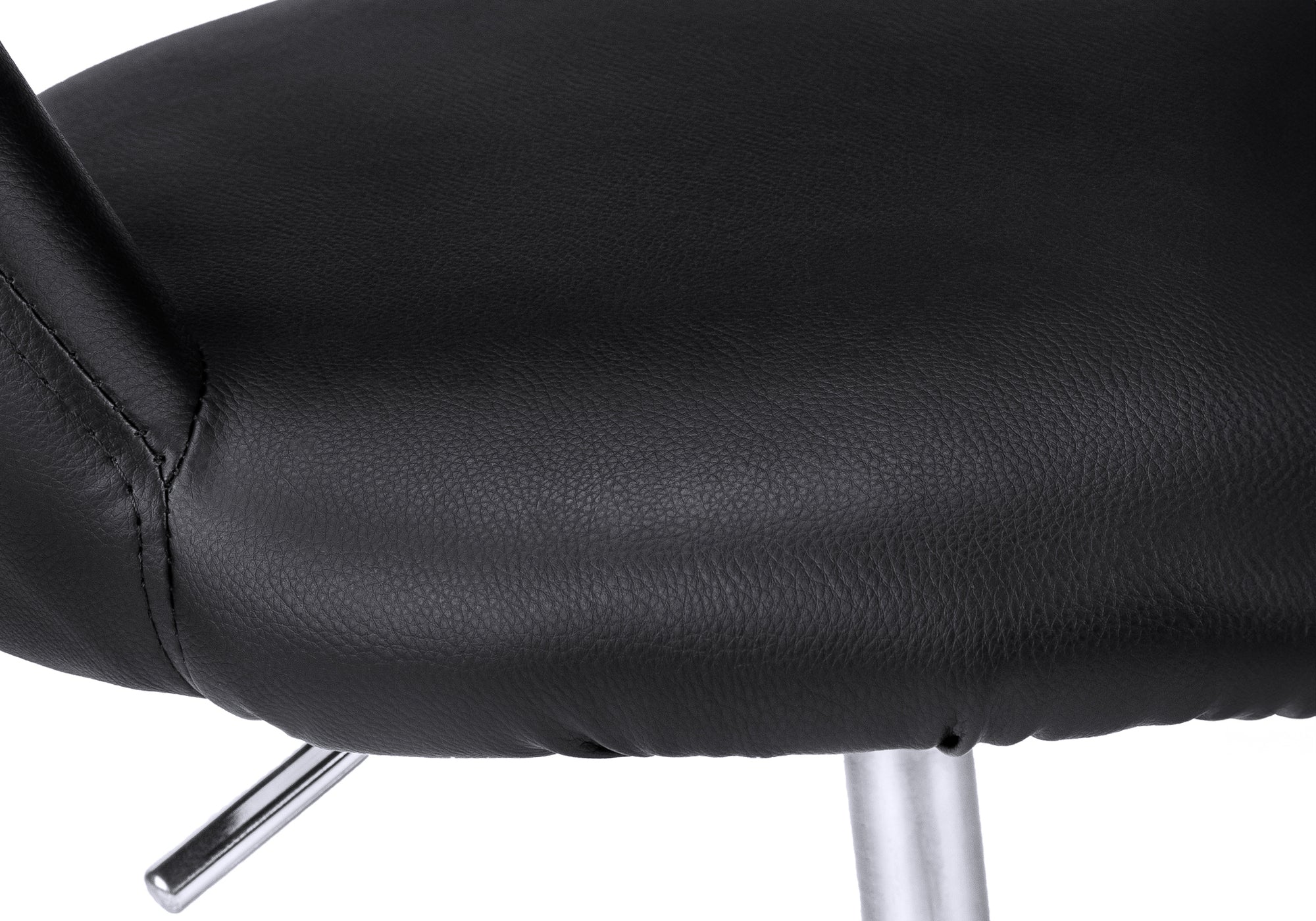 CHAISE DE BUREAU - PIETEMENT LEVANT HYDRAULIQUE NOIR / MÉTAL CHROMÉ ( Meuble Mtl )