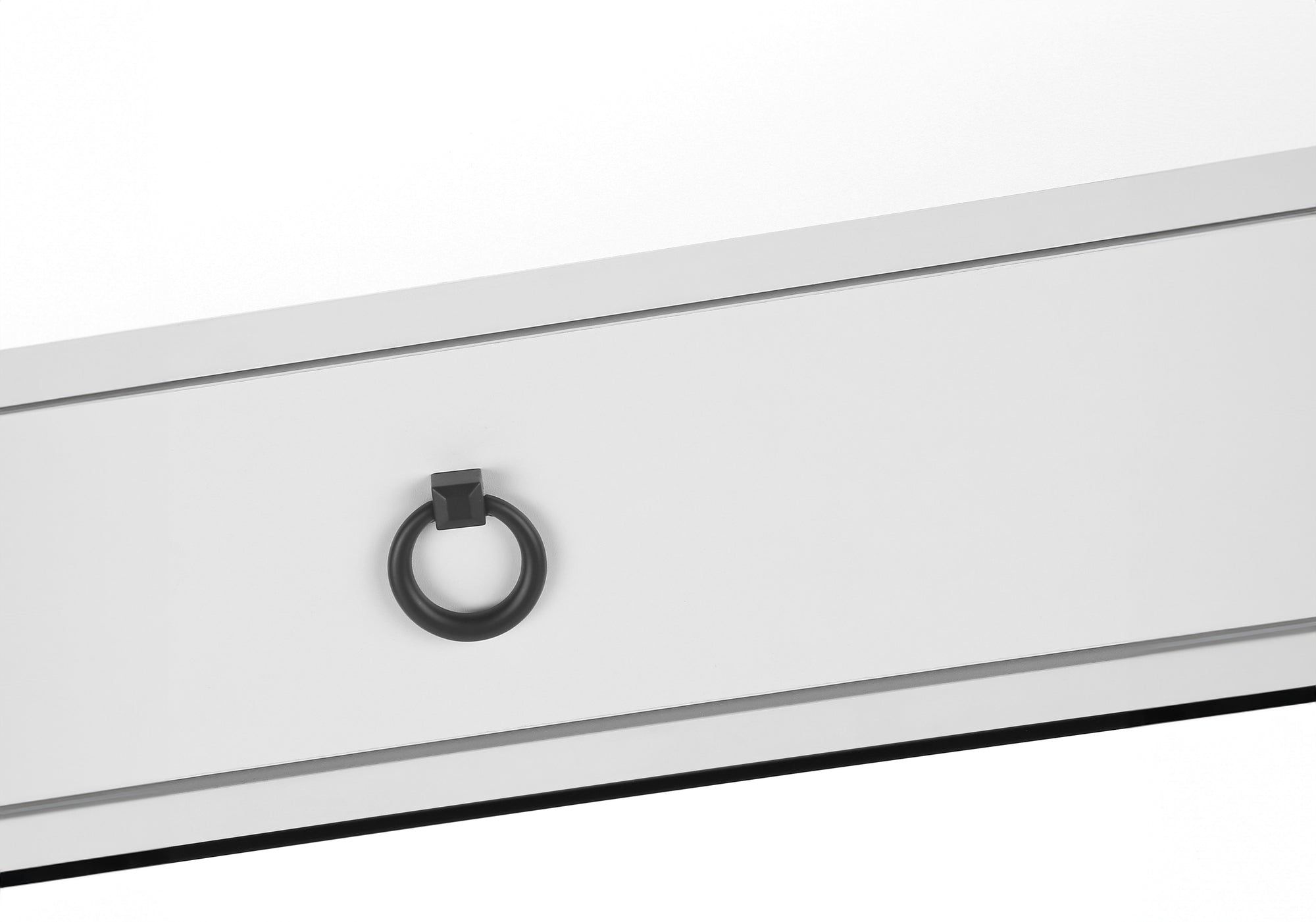 BUREAU D'ORDINATEUR - 42"L / BLANC / METAL NOIR