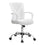 CHAISE DE BUREAU - BLANCHE / PIETEMENT CHROME SUR ROULETTES ( Meuble Mtl )