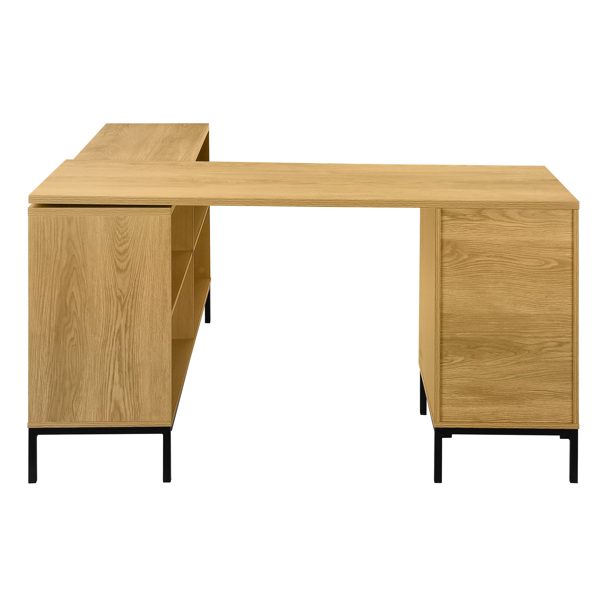 BUREAU D'ORDINATEUR - 60"L / COIN EN L CHÊNE CLAIR ( Meuble Mtl )
