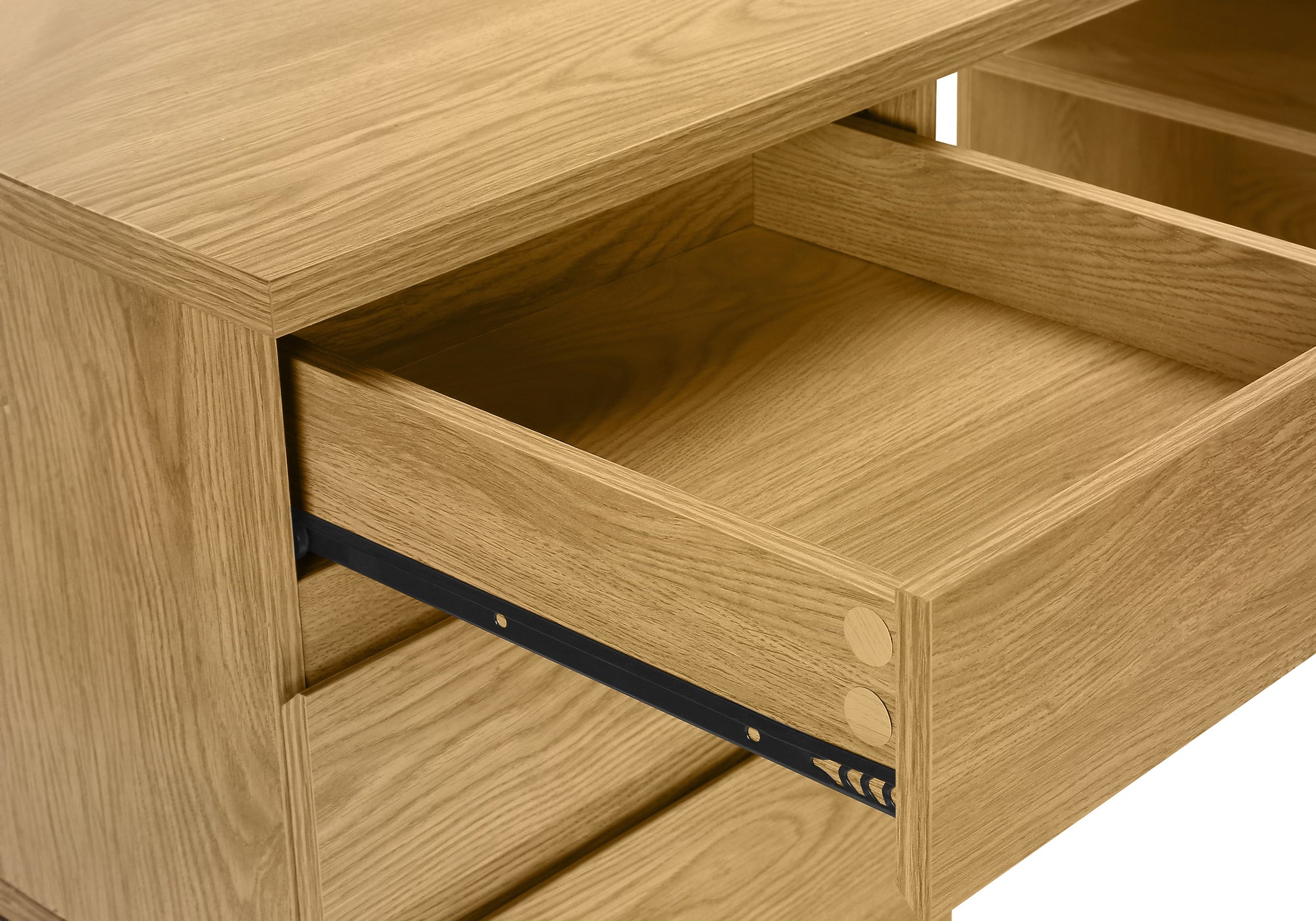 BUREAU D'ORDINATEUR - 60"L / COIN EN L CHÊNE CLAIR ( Meuble Mtl )