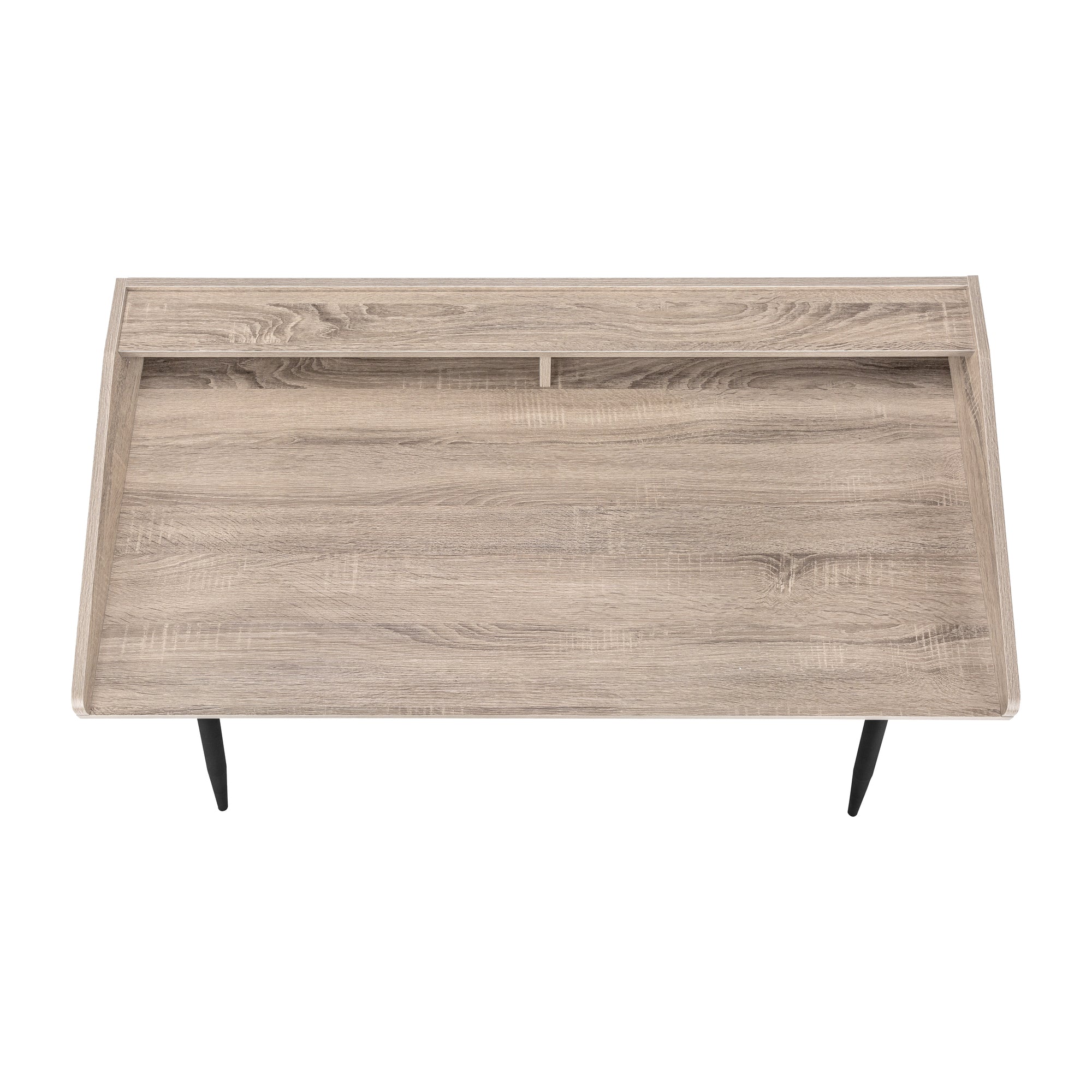 BUREAU D'ORDINATEUR - 48"L / TAUPE FONCE / METAL NOIR ( Meuble Mtl )