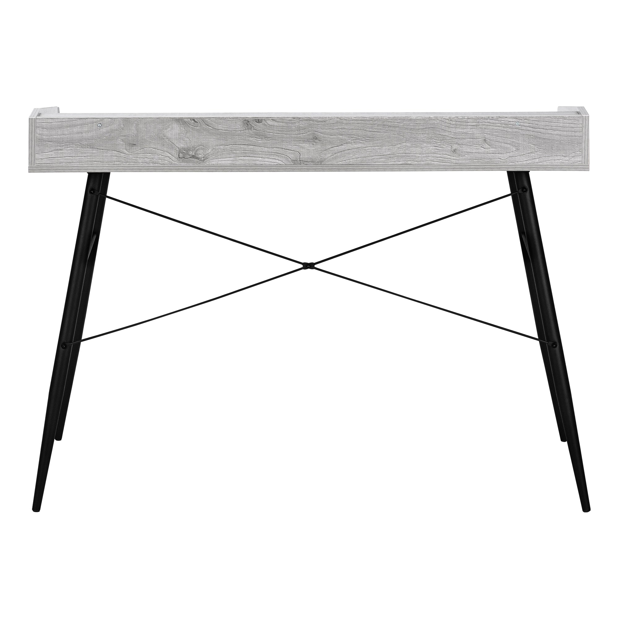 BUREAU D'ORDINATEUR - 48"L / GRIS / METAL NOIR ( Meuble Mtl )