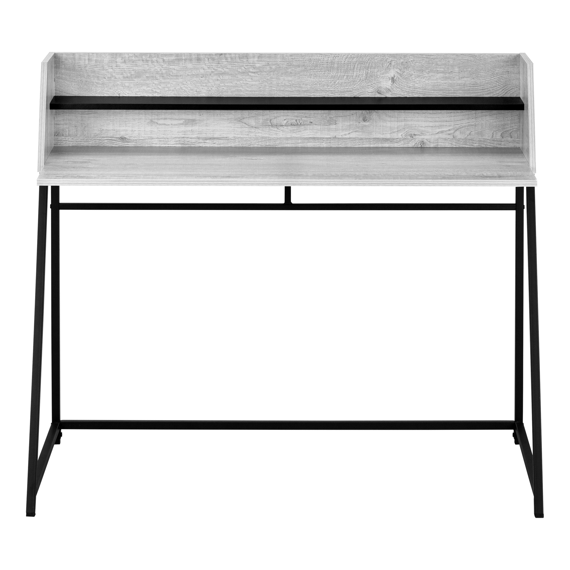 BUREAU D'ORDINATEUR - 48"L / GRIS / METAL NOIR ( Meuble Mtl )