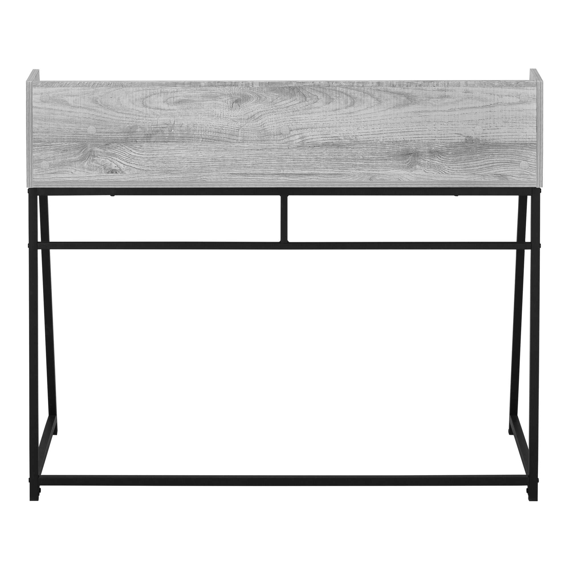 BUREAU D'ORDINATEUR - 48"L / GRIS / METAL NOIR ( Meuble Mtl )