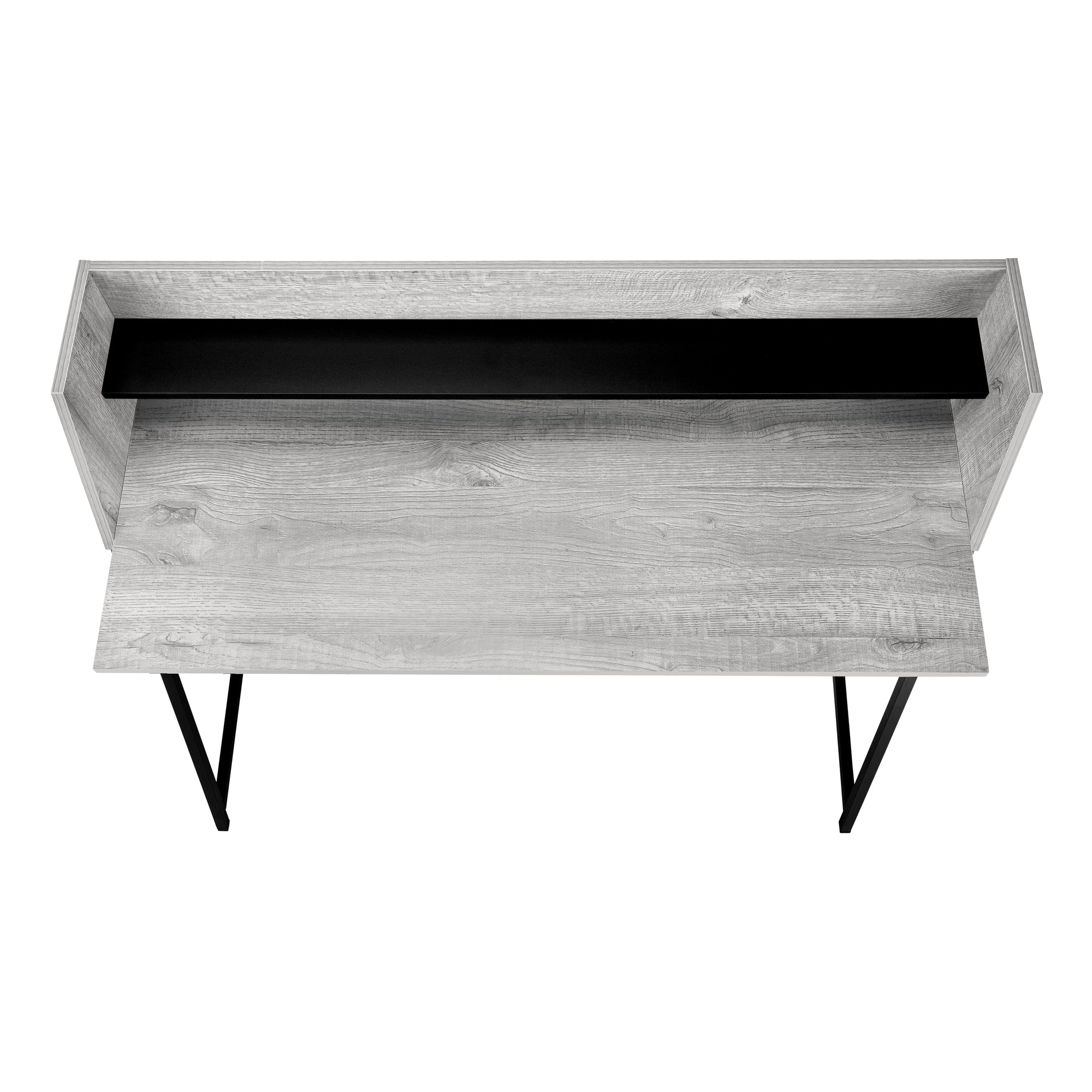 BUREAU D'ORDINATEUR - 48"L / GRIS / METAL NOIR ( Meuble Mtl )