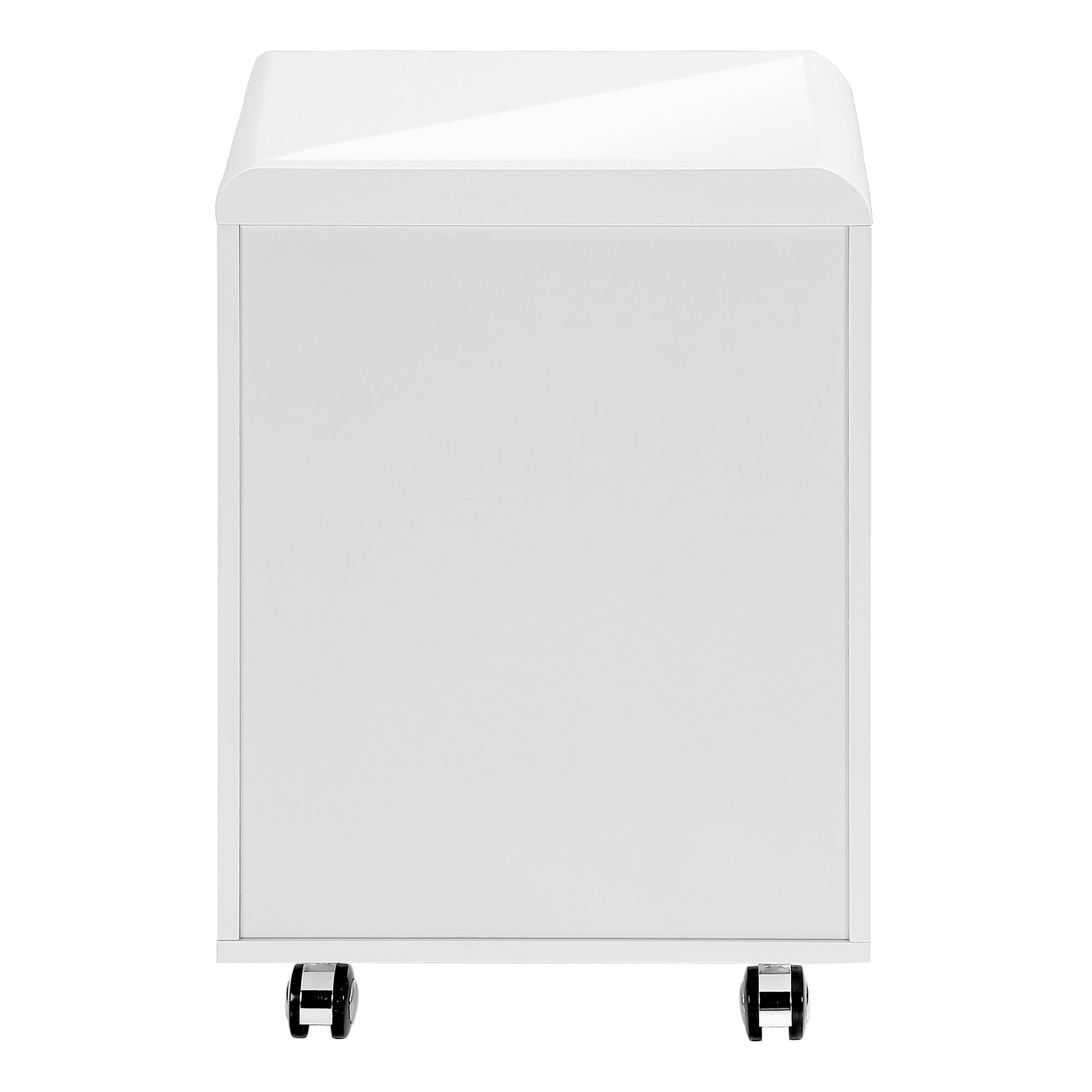 CLASSEUR - 3 TIROIRS / BLANC BRILLANT / ROULETTES ( Meuble Mtl )