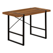 BUREAU D'ORDINATEUR - 48"L / NOYER / METAL NOIR ( Meuble Mtl )