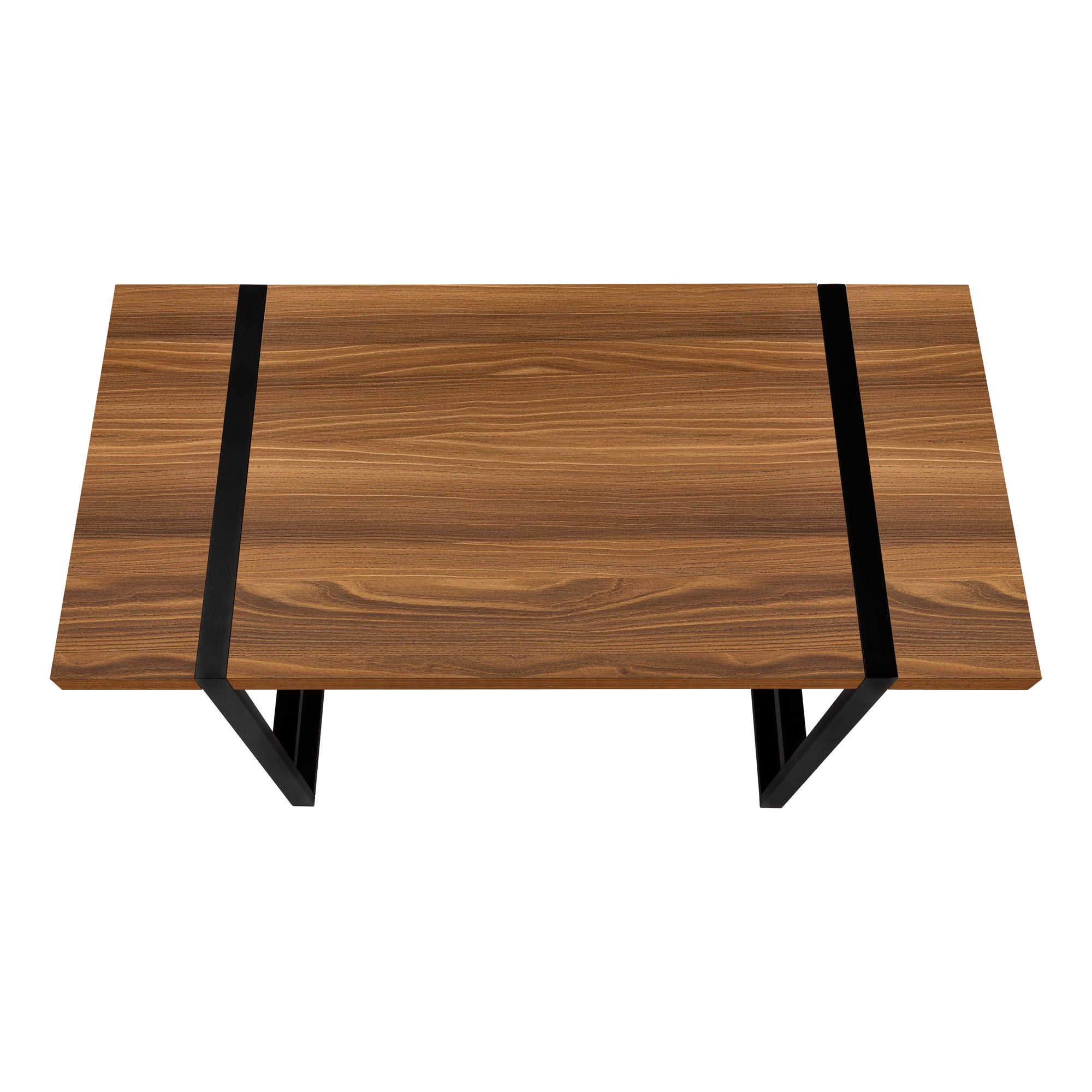 BUREAU D'ORDINATEUR - 48"L / NOYER / METAL NOIR ( Meuble Mtl )