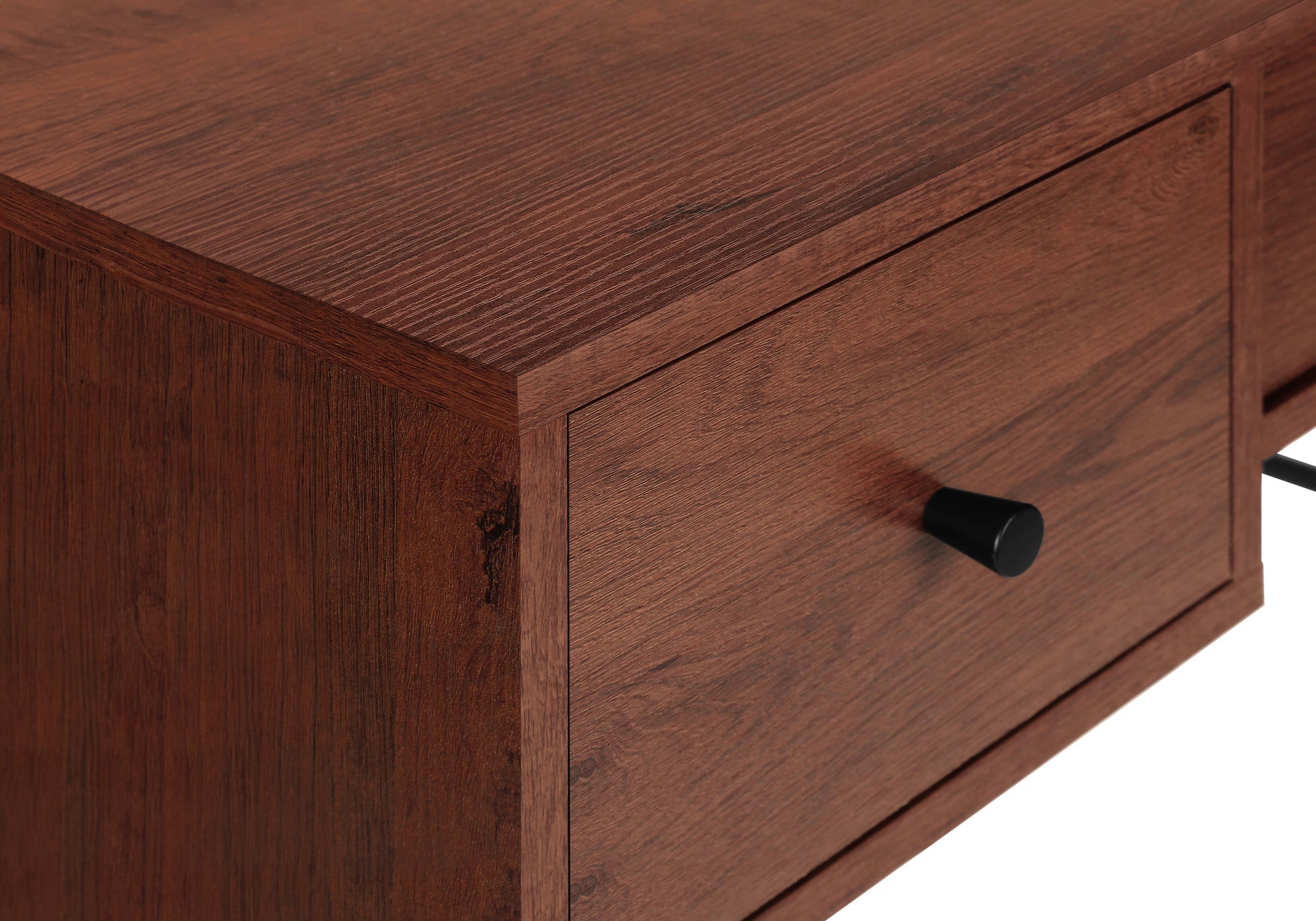BUREAU D'ORDINATEUR - 48"L / CERISE / METAL NOIR ( Meuble Mtl )