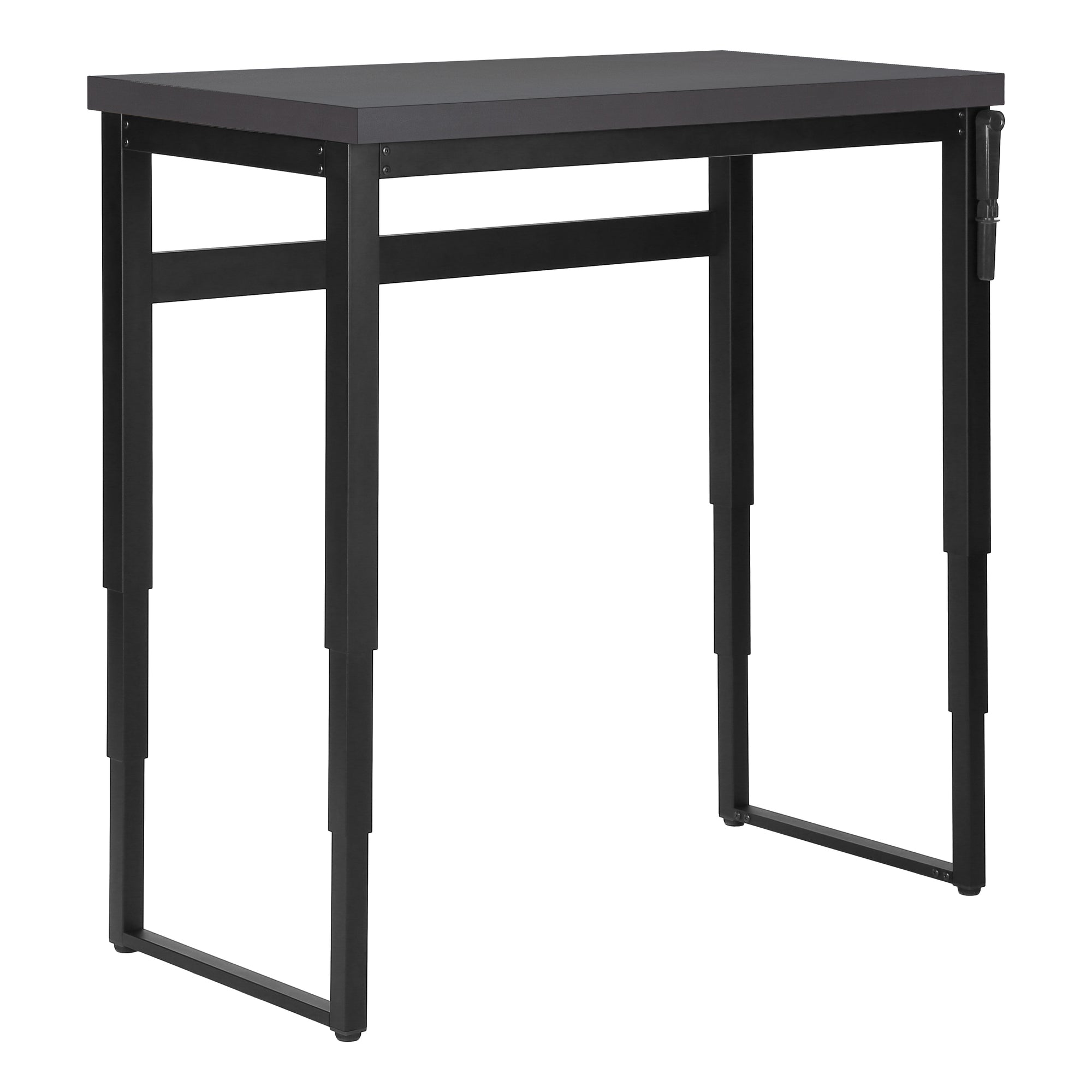 BUREAU D'ORDINATEUR - 48"L / GRIS MODERNE / HAUTEUR AJUSTABLE/ NOIR