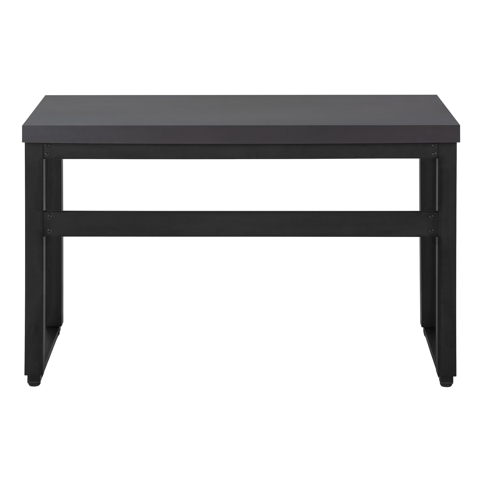 BUREAU D'ORDINATEUR - 48"L / GRIS MODERNE / HAUTEUR AJUSTABLE/ NOIR