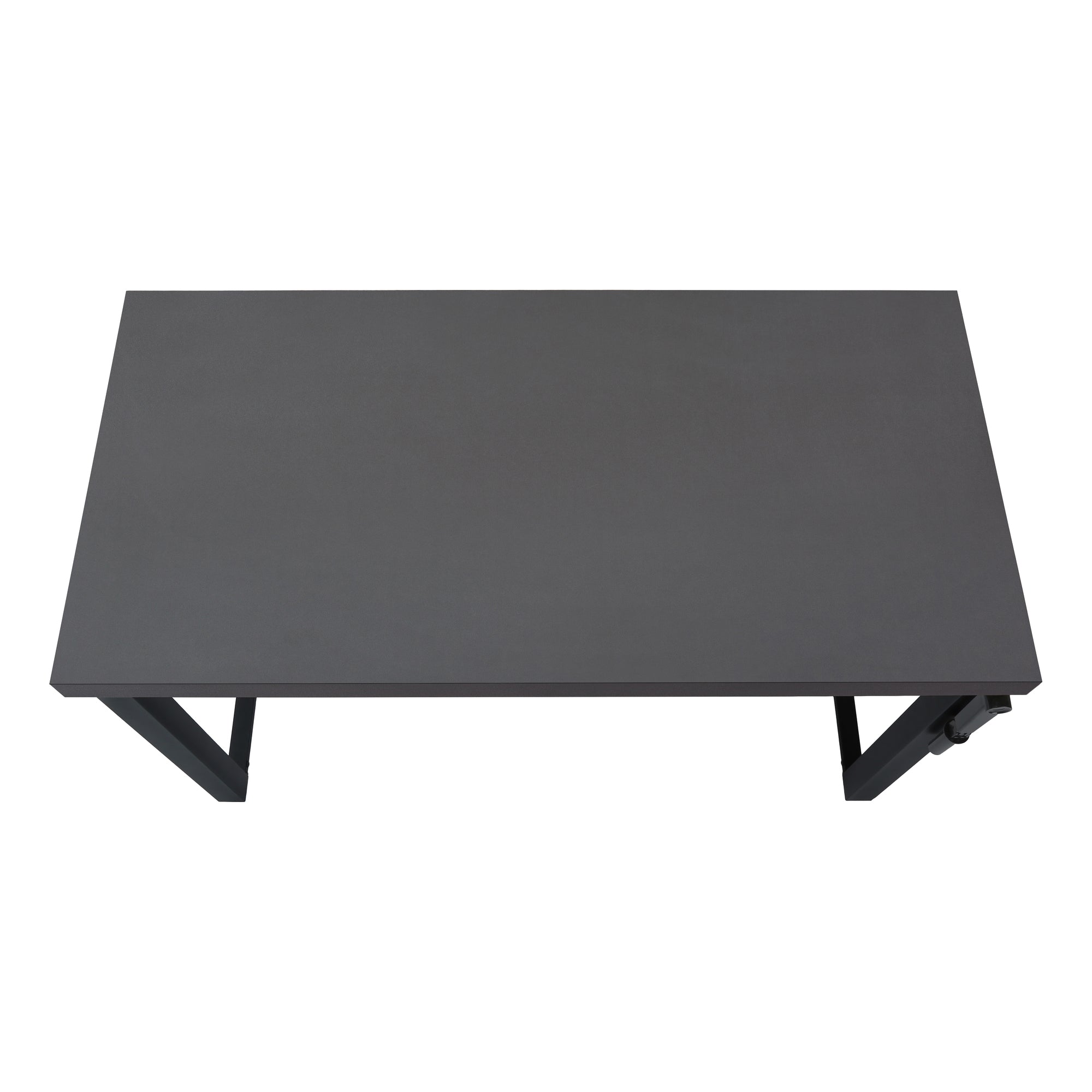 BUREAU D'ORDINATEUR - 48"L / GRIS MODERNE / HAUTEUR AJUSTABLE/ NOIR