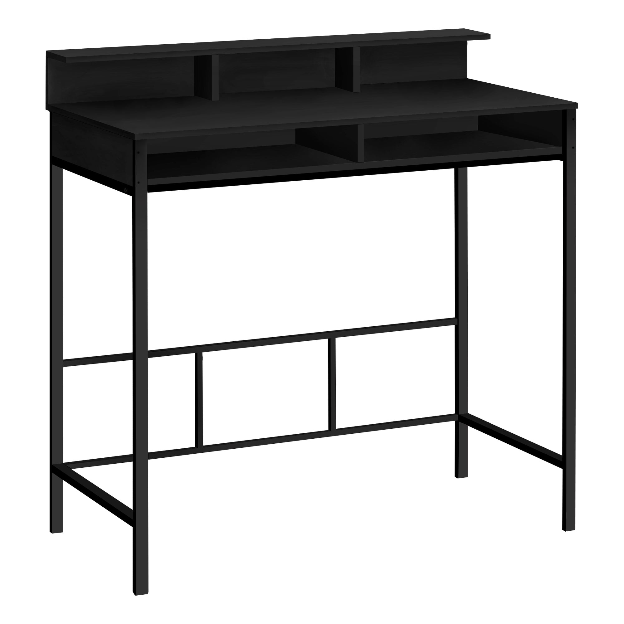 BUREAU D'ORDINATEUR - 48"L / NOIR / NOIR HAUTEUR DEBOUT ( Meuble Mtl )