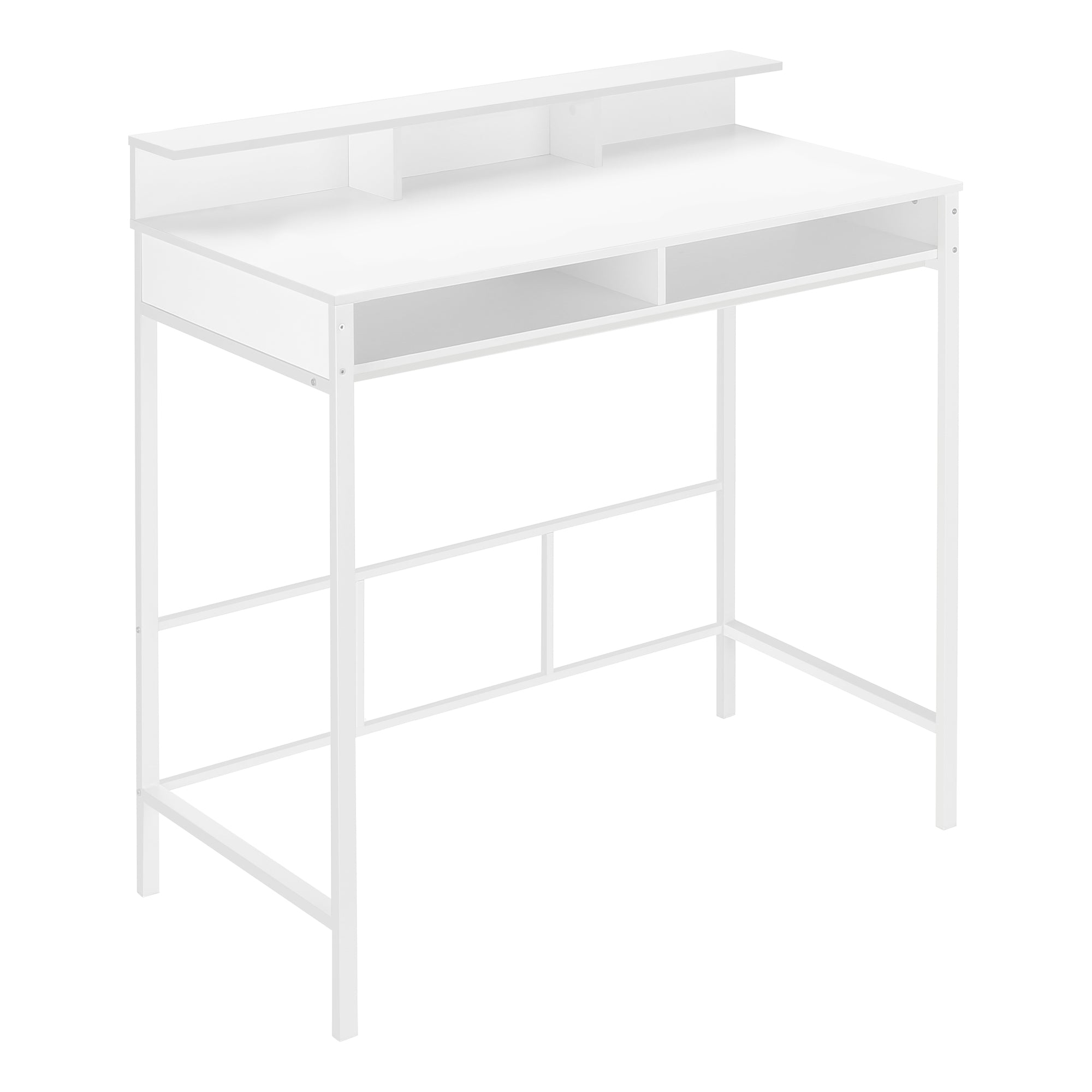 BUREAU D'ORDINATEUR - 48"L / BLANC / HAUTEUR DEBOUT BLANC ( Meuble Mtl )