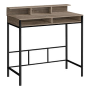 COMPUTER DESK - 48"L / DARK TAUPE / BLACK STANDING HEIGHT ( Meuble Mtl )