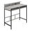 BUREAU D'ORDINATEUR - 48"L / GRIS / NOIR HAUTEUR DEBOUT ( Meuble Mtl ) 