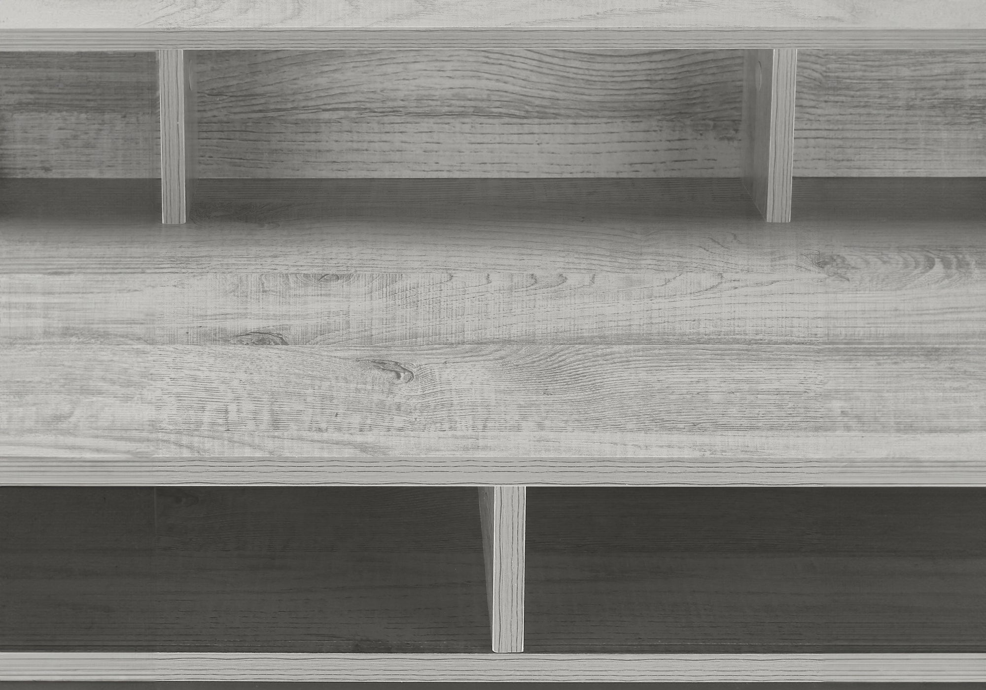 BUREAU D'ORDINATEUR - 48"L / GRIS / NOIR HAUTEUR DEBOUT ( Meuble Mtl )