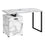 BUREAU D'ORDINATEUR - 48"L / MARBRE BLANC ORIENTATION GAUCHE OU DROITE ( Meuble Mtl ) 