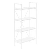 BIBLIOTHÈQUE - 48"H / BLANC / MÉTAL BLANC ( Meuble Mtl )