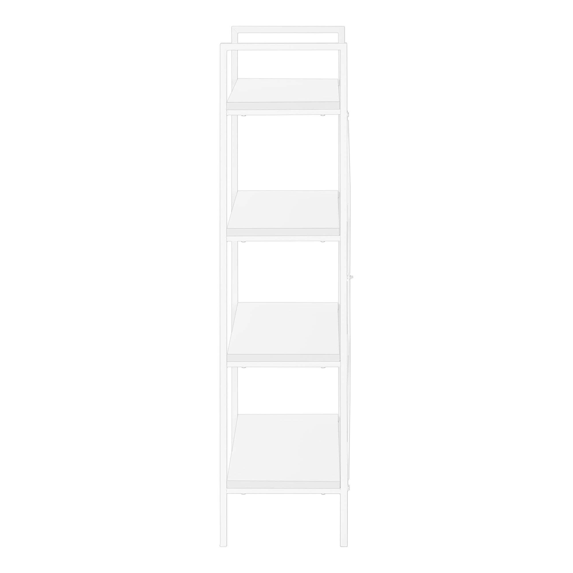 BIBLIOTHÈQUE - 48"H / BLANC / MÉTAL BLANC ( Meuble Mtl )