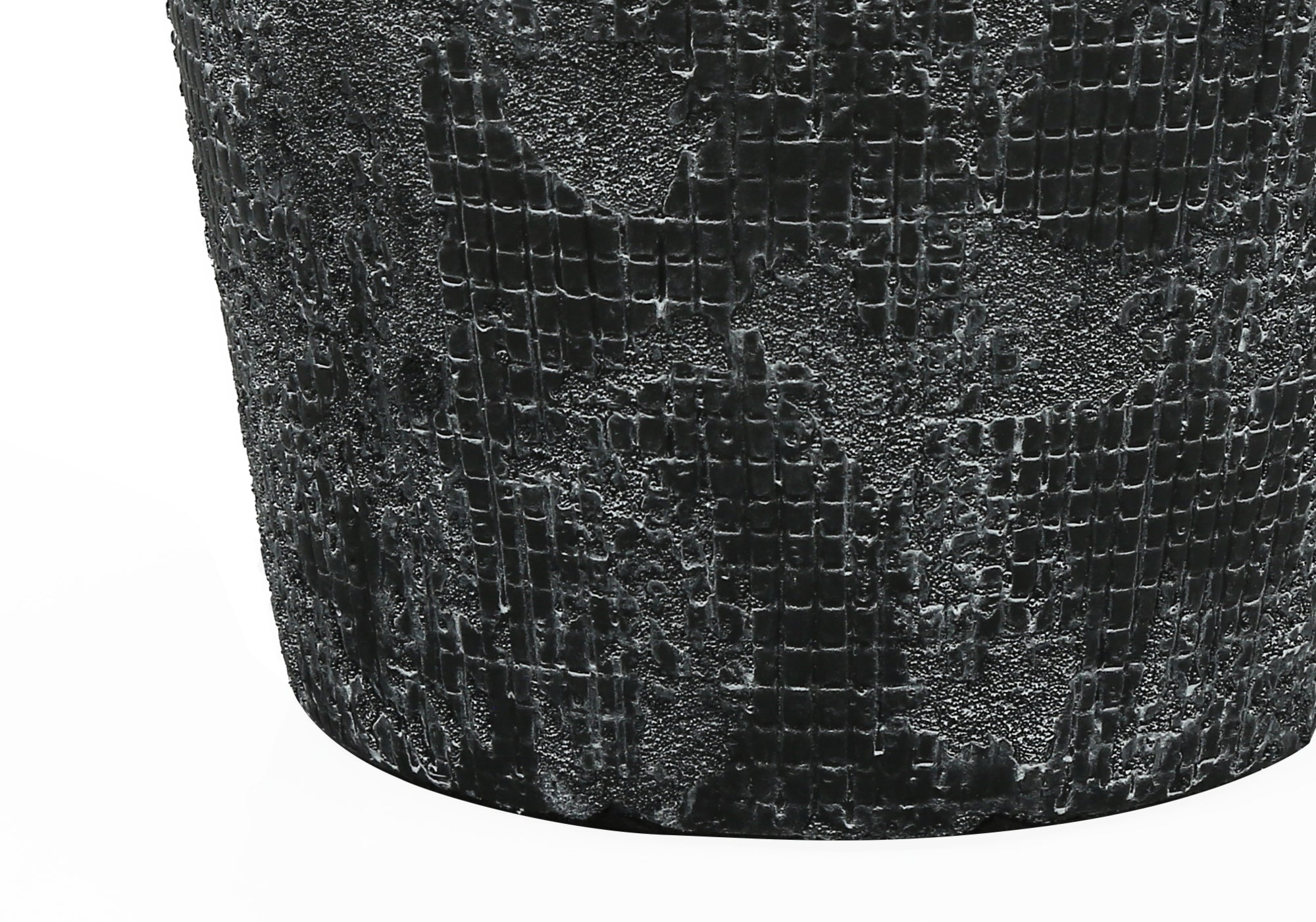 ÉCLAIRAGE - LAMPE DE TABLE 24"H CÉRAMIQUE NOIRE / ABAT-JOUR NOIR