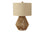 ÉCLAIRAGE - LAMPE DE TABLE 22"H CORDE BRUN / ABAT-JOUR BEIGE