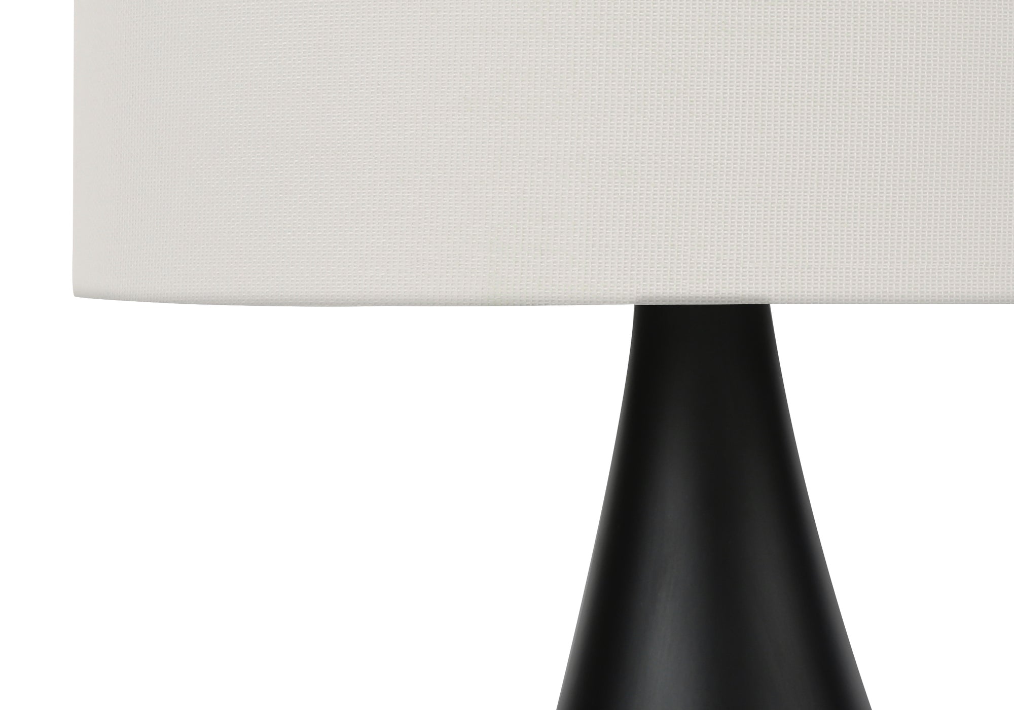 ÉCLAIRAGE - LAMPE DE TABLE 2PCS/18" H MÉTAL NOIR / ABAT-JOUR IVOIRE