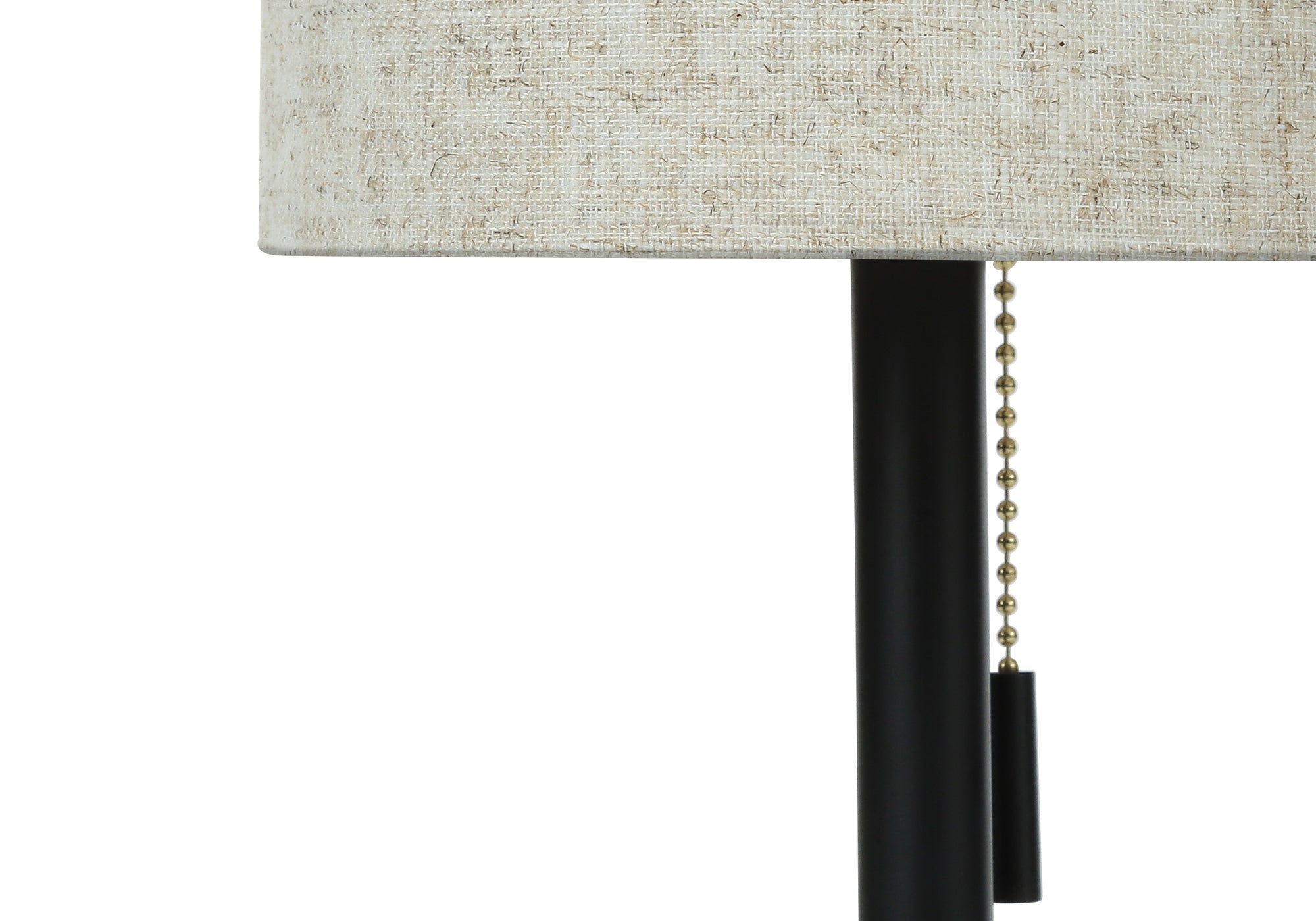 ÉCLAIRAGE - LAMPE DE TABLE 2PCS/17" H MÉTAL NOIR/BEIGE/USB
